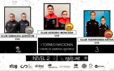 Lluvia de medallas en el I Torneo Nacional online de gimnasia aeróbica
