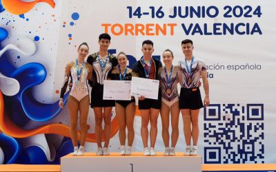 Lluvia de medallas para la aeróbica valenciana en el Campeonato de España de Torrent