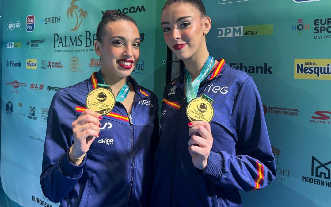 Histórico triplete de oro para Marina Cortelles y Lucía Muñoz en el Europeo de gimnasia rítmica